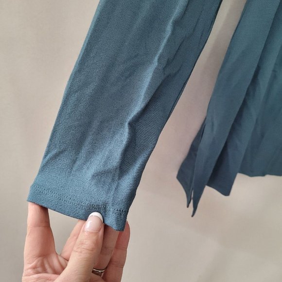 Soft Surroundings Shirt Women M Miramar Long Sleeve V-Neck Pullover Blue - Picture 2 of 12